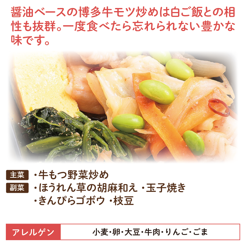 【福岡ご当地弁当】博多牛もつ野菜炒め弁当8食セット（冷凍食品）