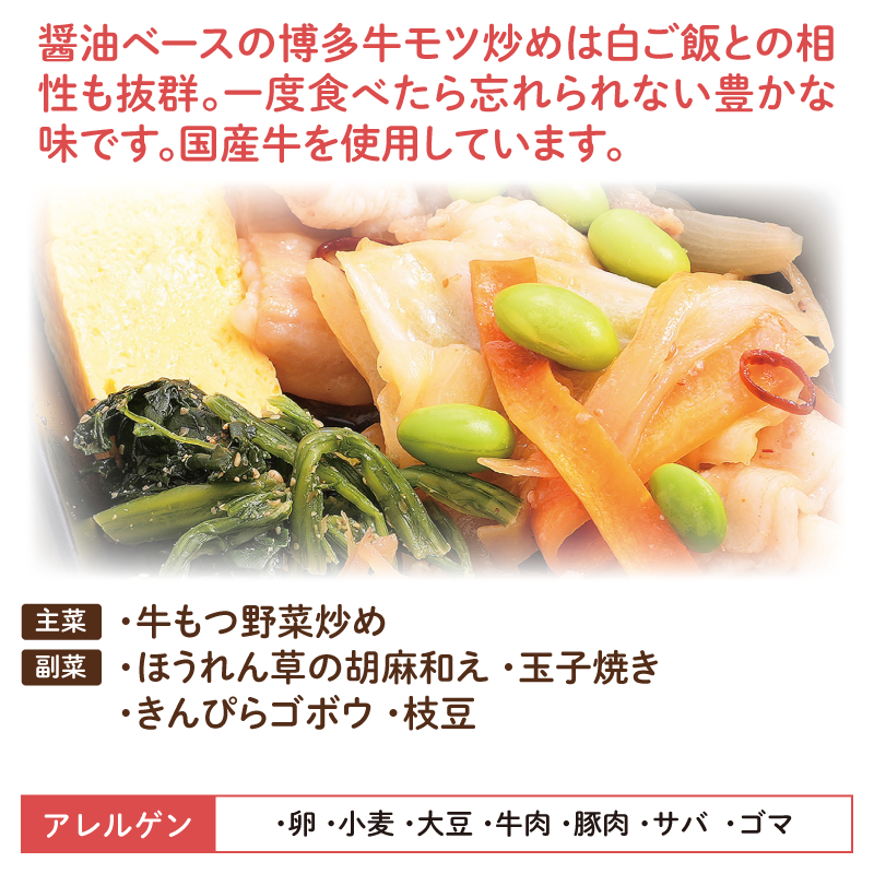 【福岡ご当地弁当】博多牛もつ野菜炒め弁当12食セット（冷凍食品）
