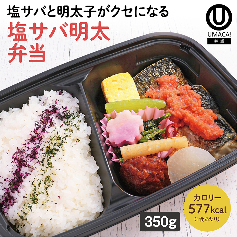 【福岡ご当地弁当】塩サバ明太弁当（冷凍食品）
