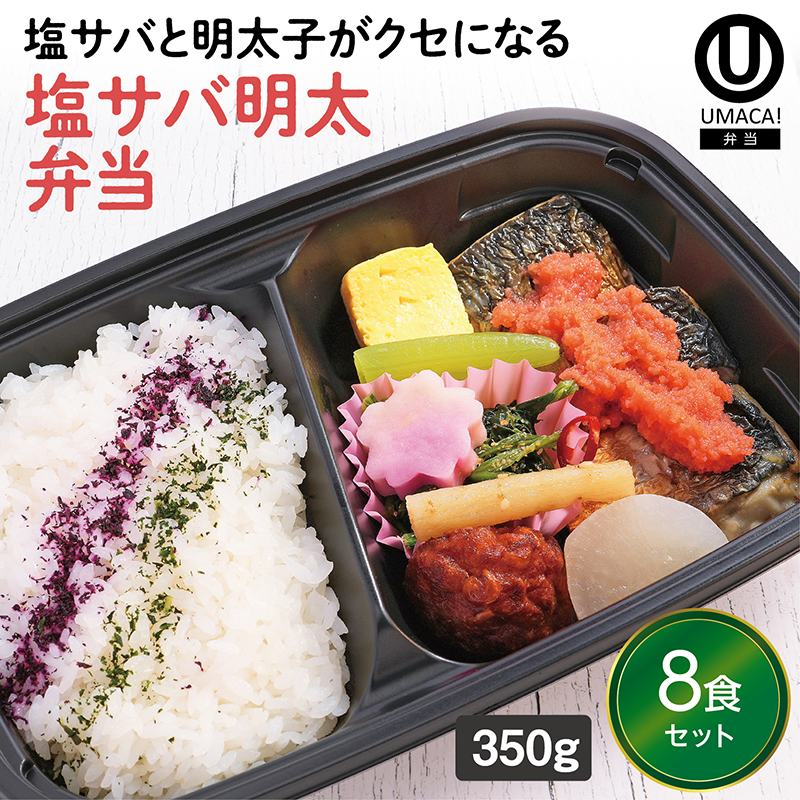 【福岡ご当地弁当】塩サバ明太弁当8食セット（冷凍食品）