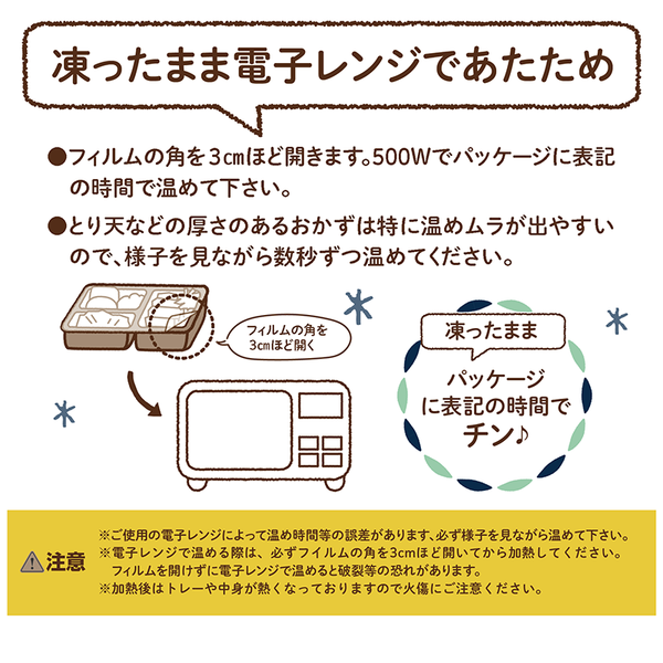 凍ったまま電子レンジであたため