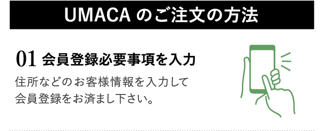 会員登録必要事項を入力
